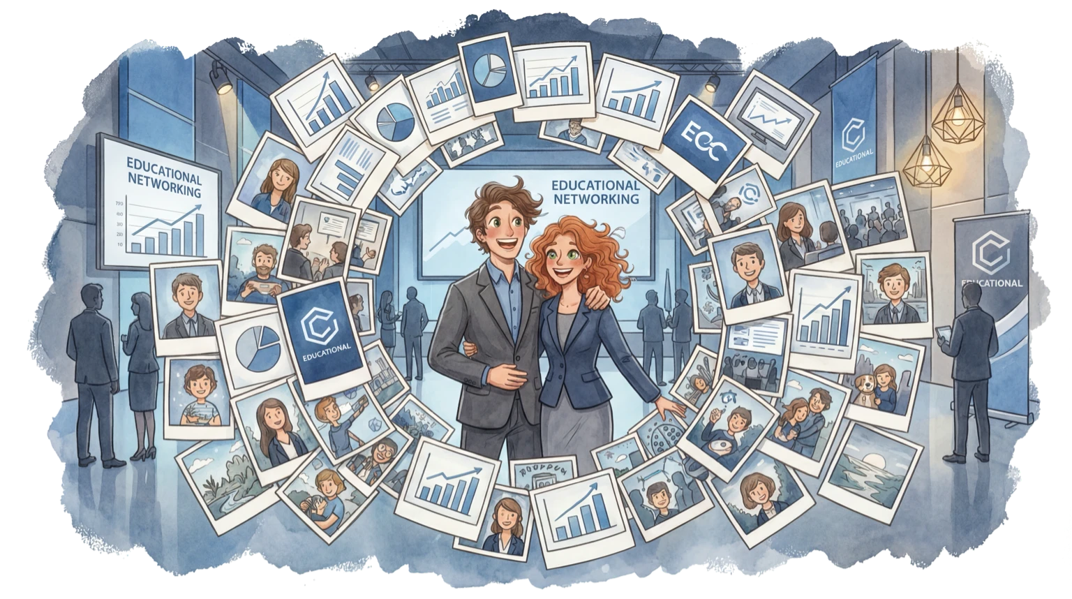 Conference photo sharing illustration
